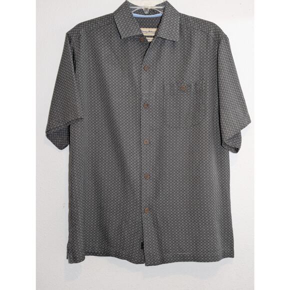 Men's Small Knit Gray Tommy Bahama Button Down Shirt - Picture 1 of 6